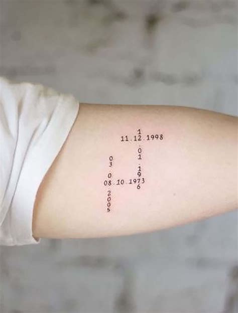 unique birthdate tattoo|Birth date tattoo ideas